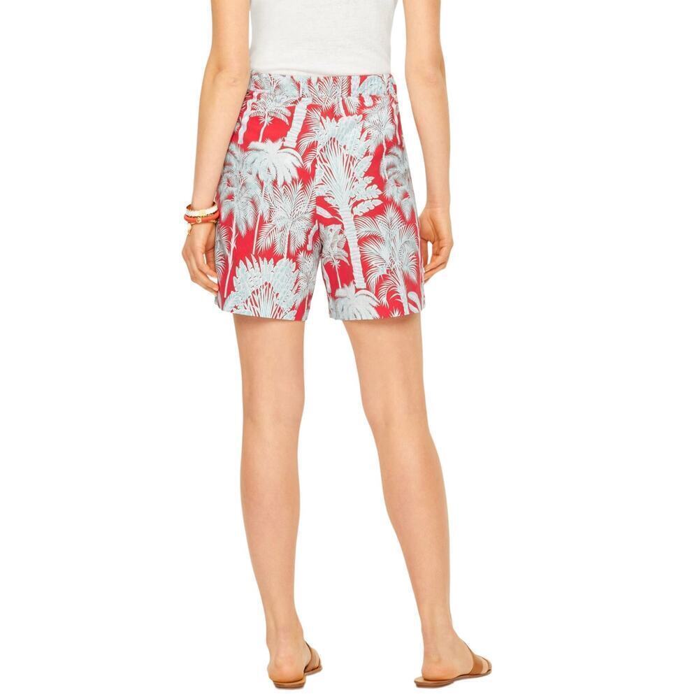 Talbots Oasis Palms Linen Cotton Blend Pull On Tropical Beach Shorts Size S - Picture 3 of 7